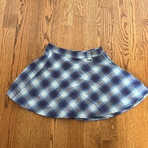 FOREVER 21 BLUE CHECKERED SKIRT